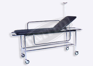 Patient Trolley with Fixed Cushioned 2 Section top